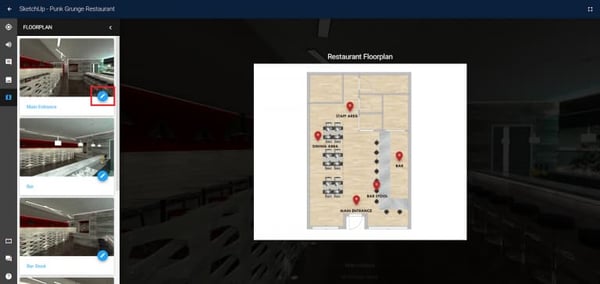 Screenshot of floor plan navigation feature