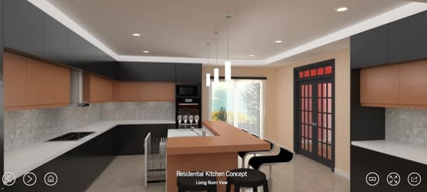 Selling with VR is set to revolutionize new construction as demonstrated in this yulio VR kitchen concept.