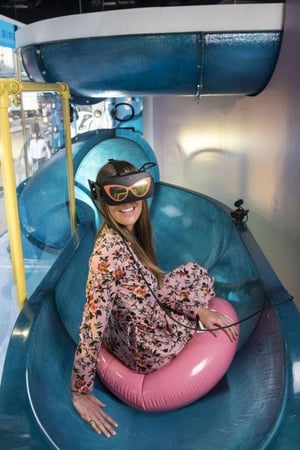 VR waterslide at TopShop creates experiential selling with VR.