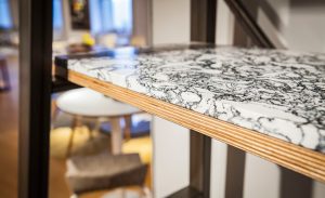 Raw edge of a table
