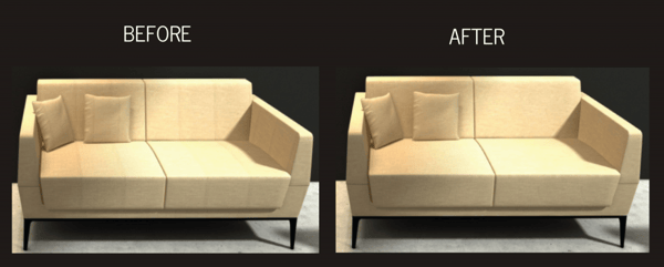 Fabric surfaces before and after