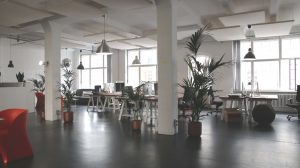 Open concept office space