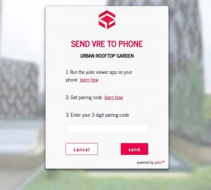 Send VR experience to phone pop up