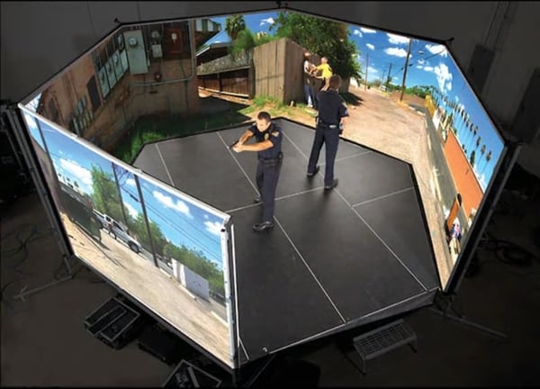 Officers use virtual environment to train in a simulated experience