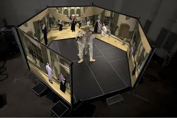 Military recruits train for realistic scenarios in VR