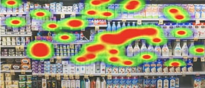 VR Heatmaps use eye tracking to display saturated paths of focus from the user which show areas of interest that are common within all virtual visits.