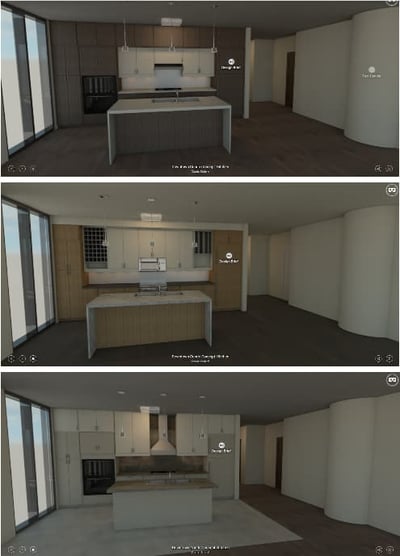 Designers can use VR in architecture to choose between design iterations through their CAD programs