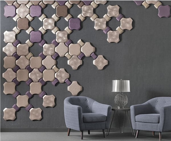 Wall coverings are becoming more natural and deconstructed from what used to be a very structured and repetitive design